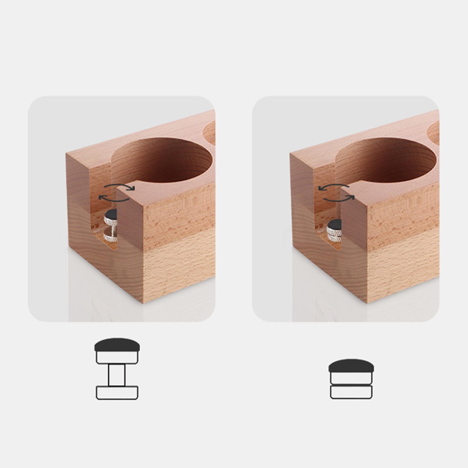 Home Bar And Counter - Stasiun Tamping Espresso 58mm Kayu Alami
