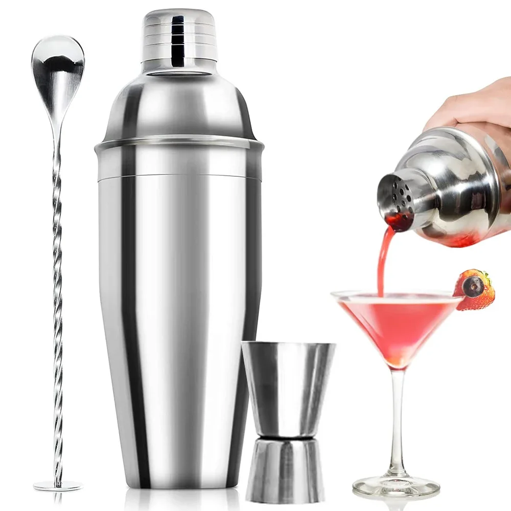 Boston Shaker Set - 3/6 buah pengocok koktail baja tahan