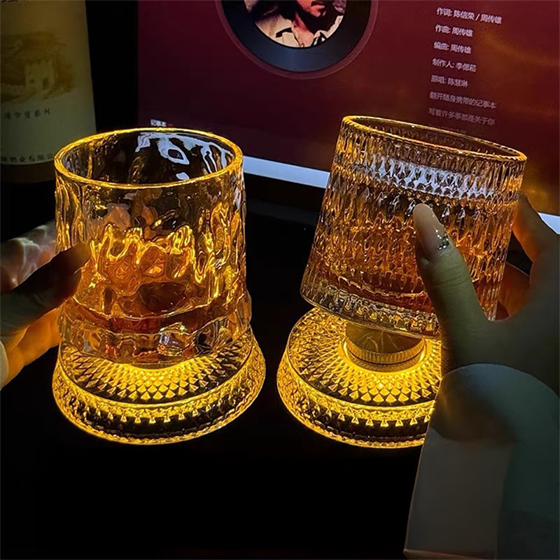 Old Fashioned Glass - 360 ° Gelas Whiskey Berputar dengan