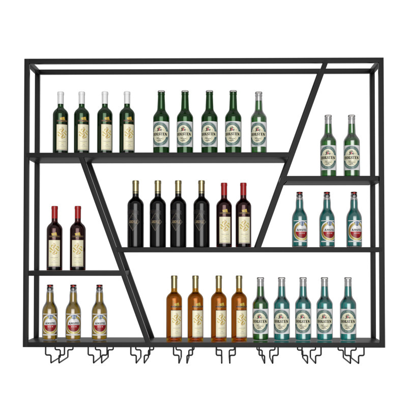 Home Bar Shelf - Rak & Lemari Anggur Besi Kreatif