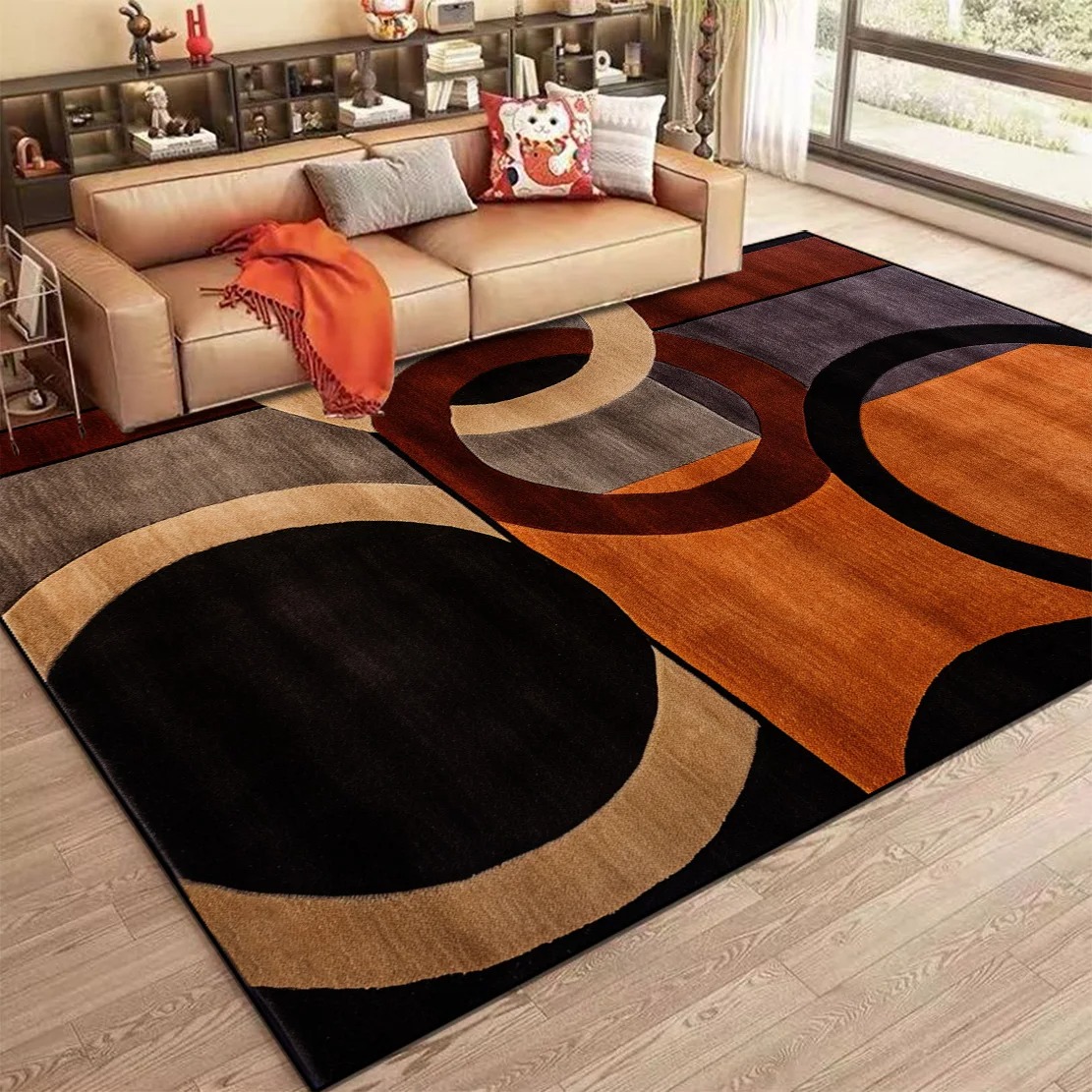 Home Bar Seating - Karpet Abstrak Nordik untuk Ruang Tamu