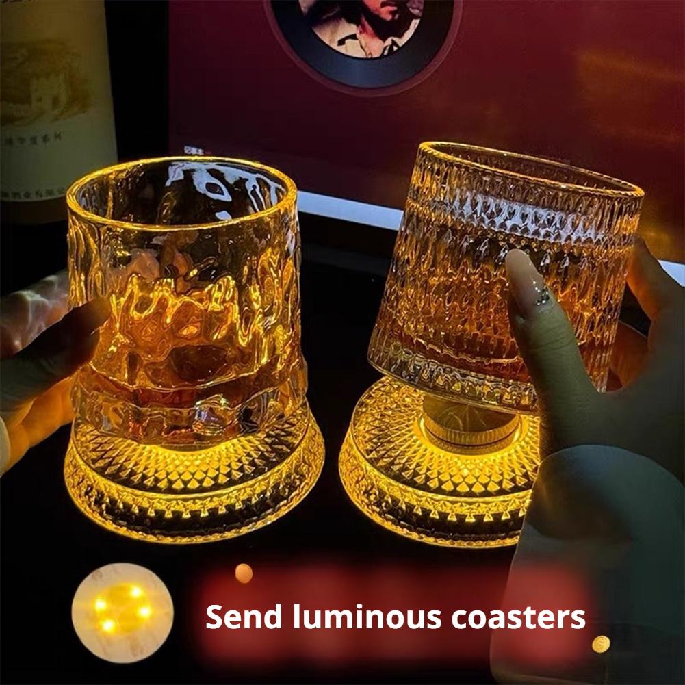 Old Fashioned Glass - 360 ° Gelas Whiskey Berputar dengan