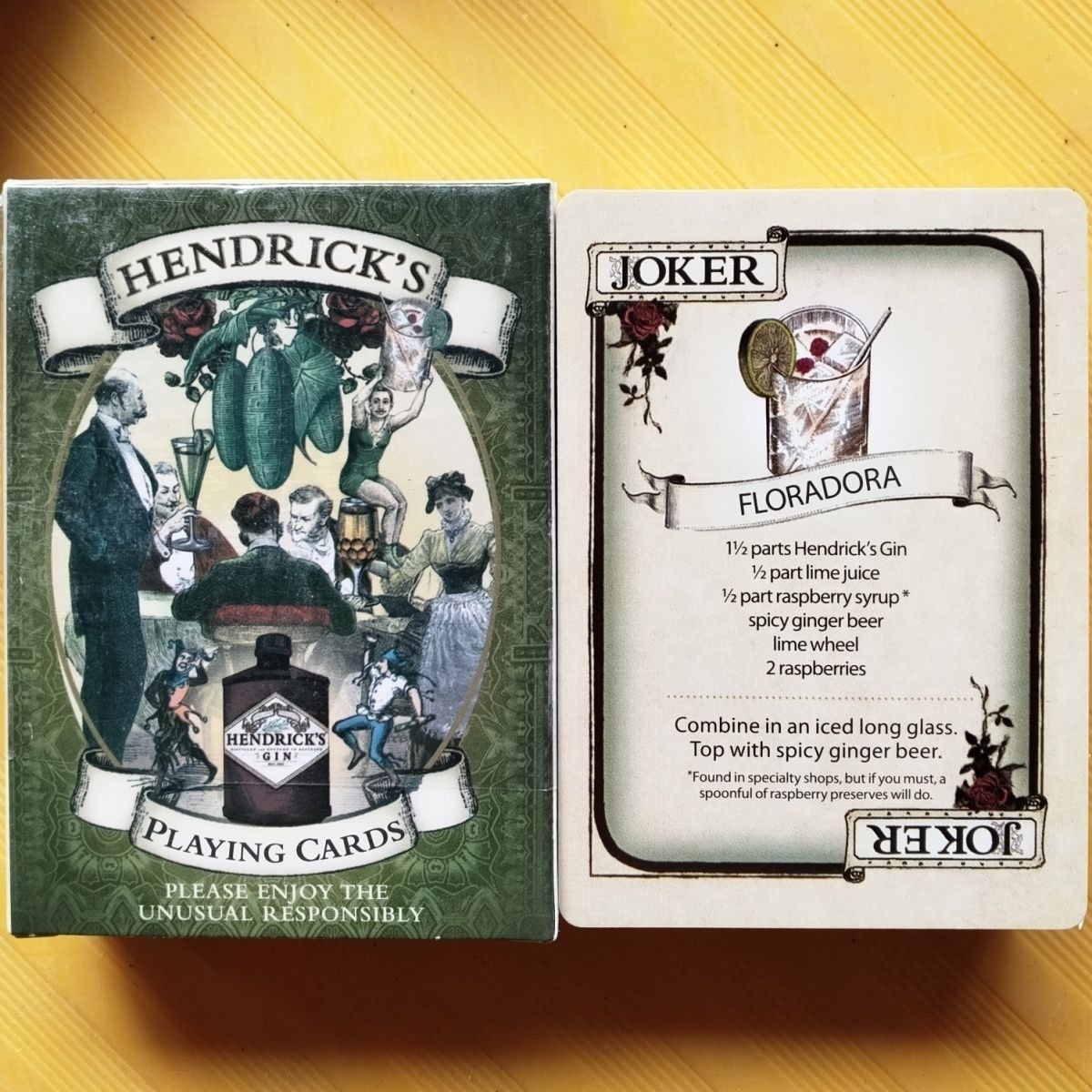 Cocktail Recipe Book - Dek Kartu Remi Hendrick's Gin -
