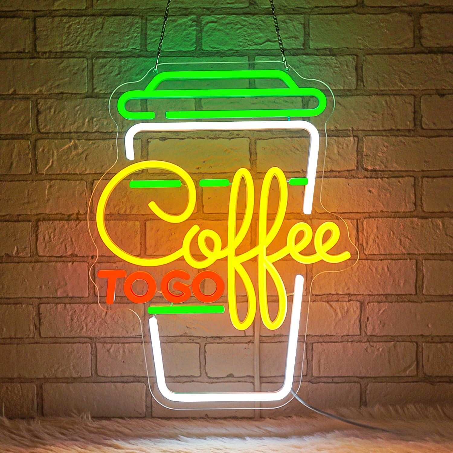 Home Bar Signs - Lampu LED Neon Sign Kopi USB