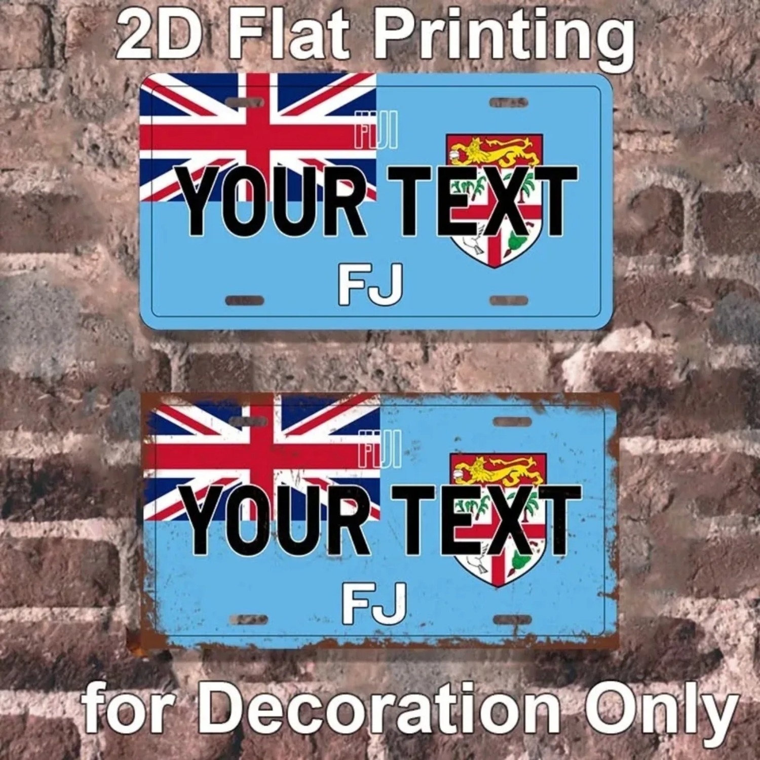 Home Bar Signs - Papan Aluminium Fiji Kustom yang Dipersonalisasi,