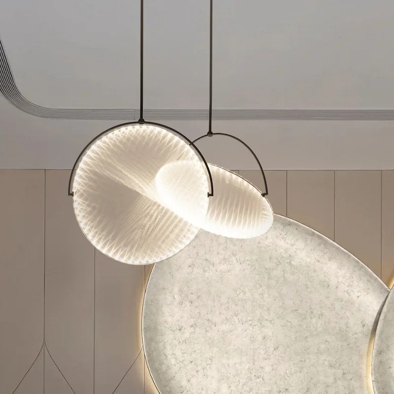 Home Bar And Counter - Lampu Gantung LED Kain Artistik Nordik,