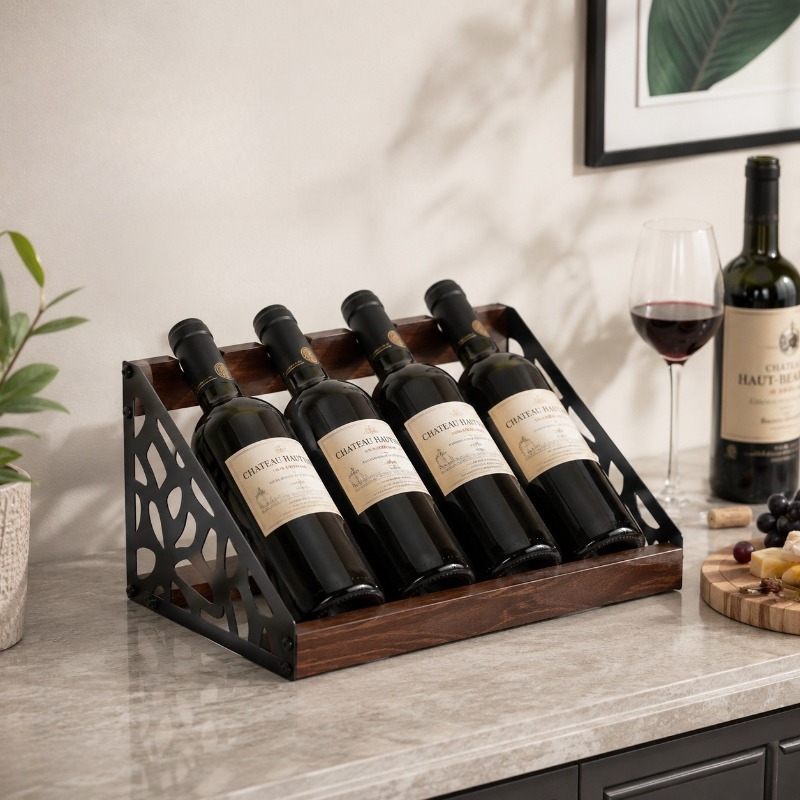 Rak Anggur Kayu untuk Bar Ruma - Home Bar Shelf ulasan dan harga