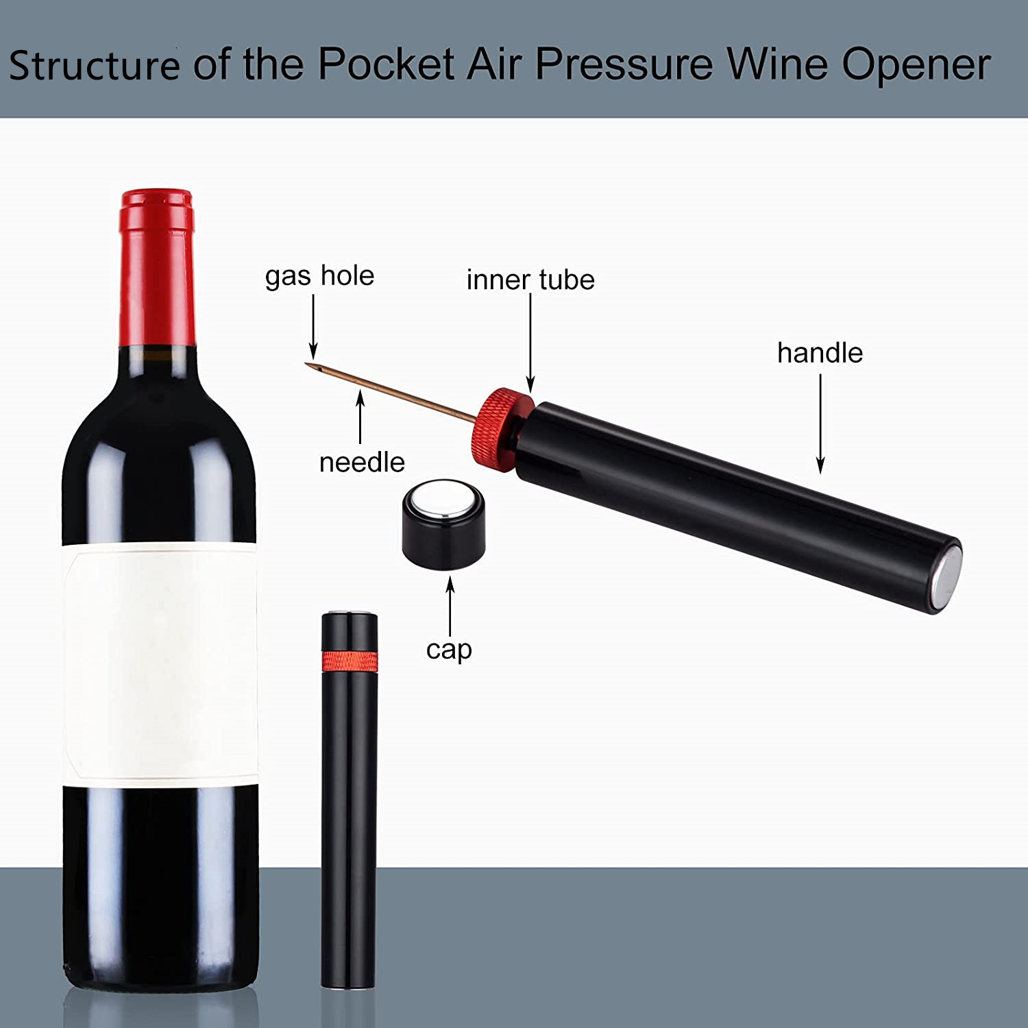 Pembuka Botol Anggur Portabel, - Wine Preservation Pump ulasan dan harga