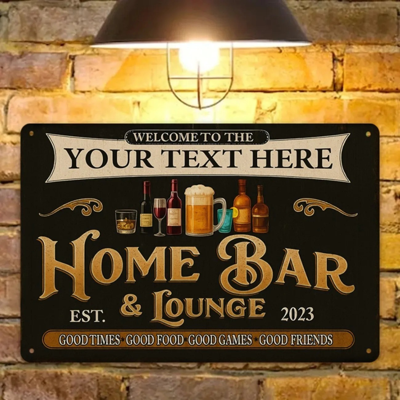 Tanda Logam Vintage untuk Bar  - Home Bar Signs ulasan dan harga
