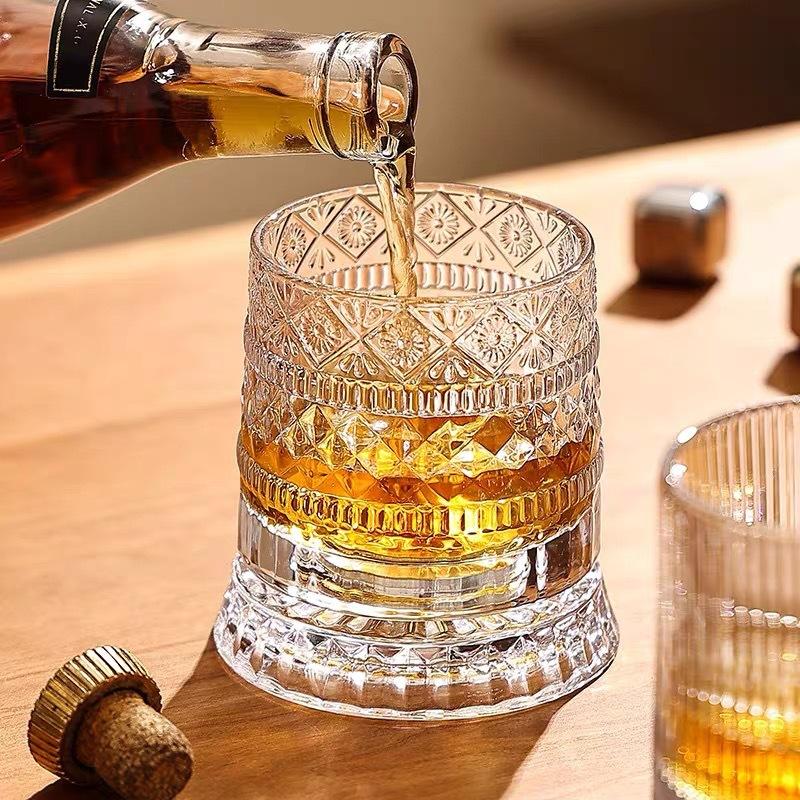 360 °   Gelas Whiskey Berputar - Old Fashioned Glass ulasan dan harga
