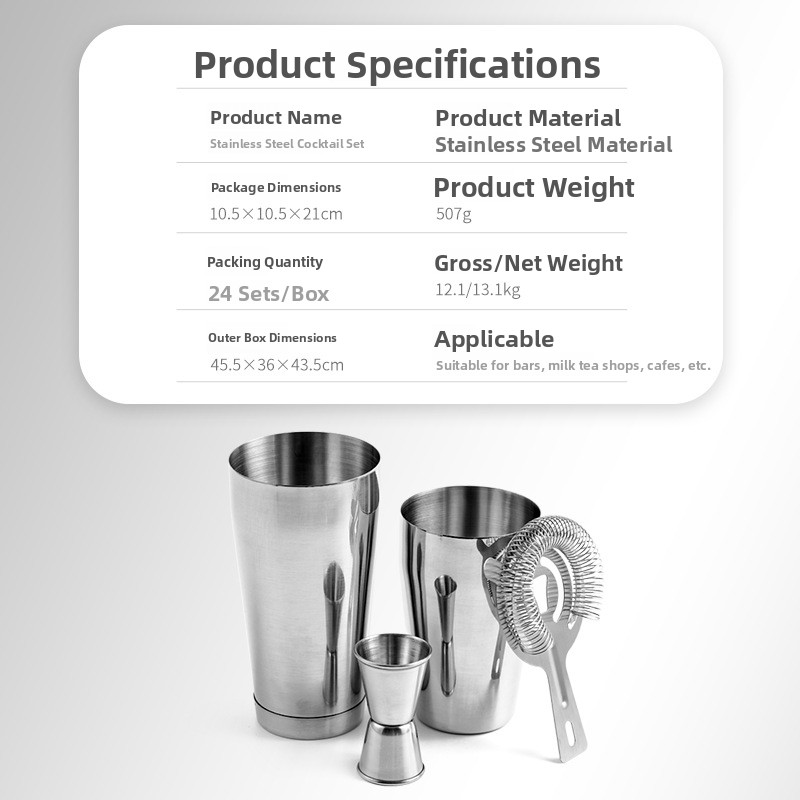 Set Peralatan Bar dari Baja An - Boston Shaker Set ulasan dan harga