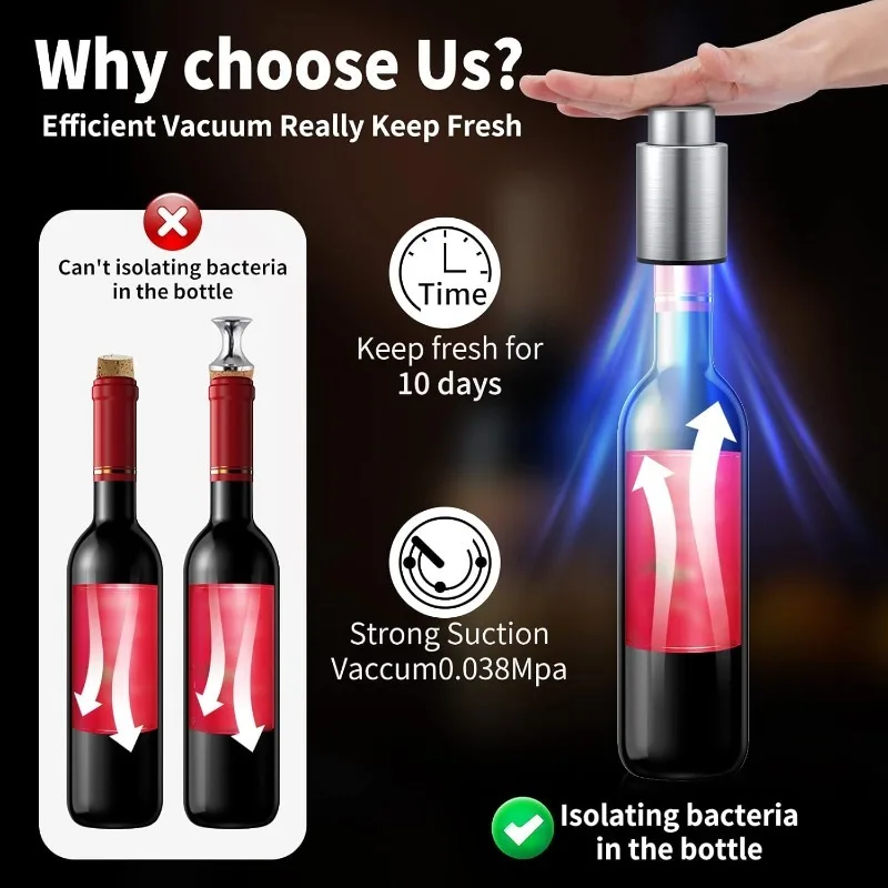 Sumbat Botol Anggur Sumbat Ang - Wine Preservation Pump ulasan dan harga