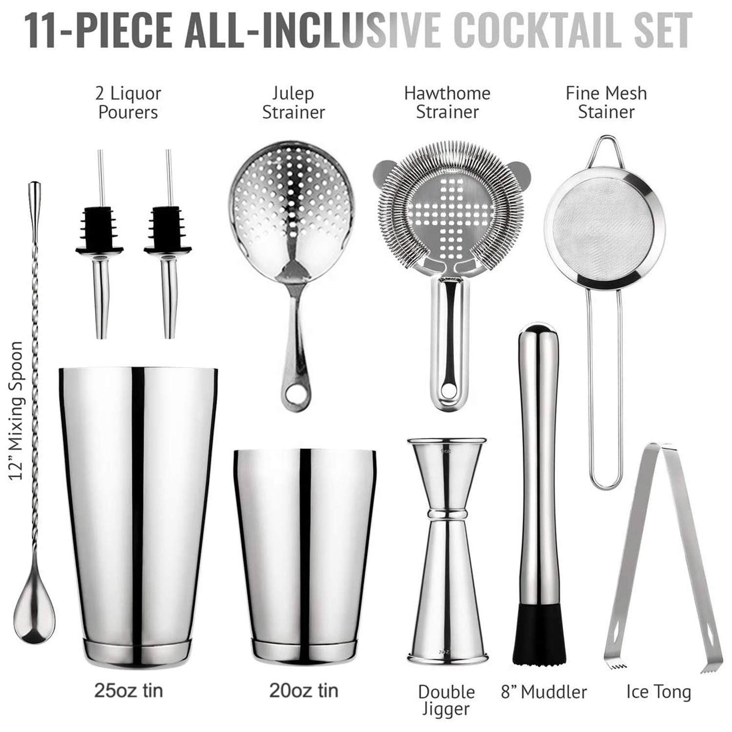 stllCAMOL FACTORY 11 Buah Set  - Boston Shaker Set ulasan dan harga