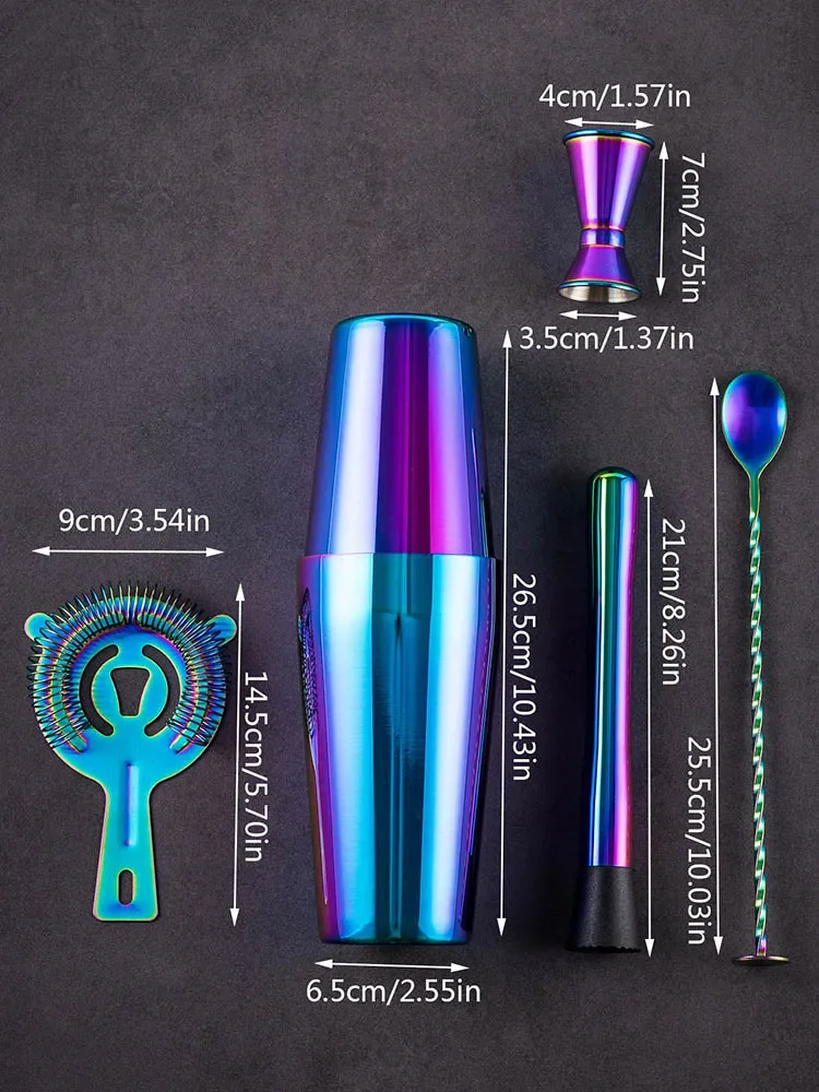 5/7 buah pengocok koktail pela - Boston Shaker Set ulasan dan harga