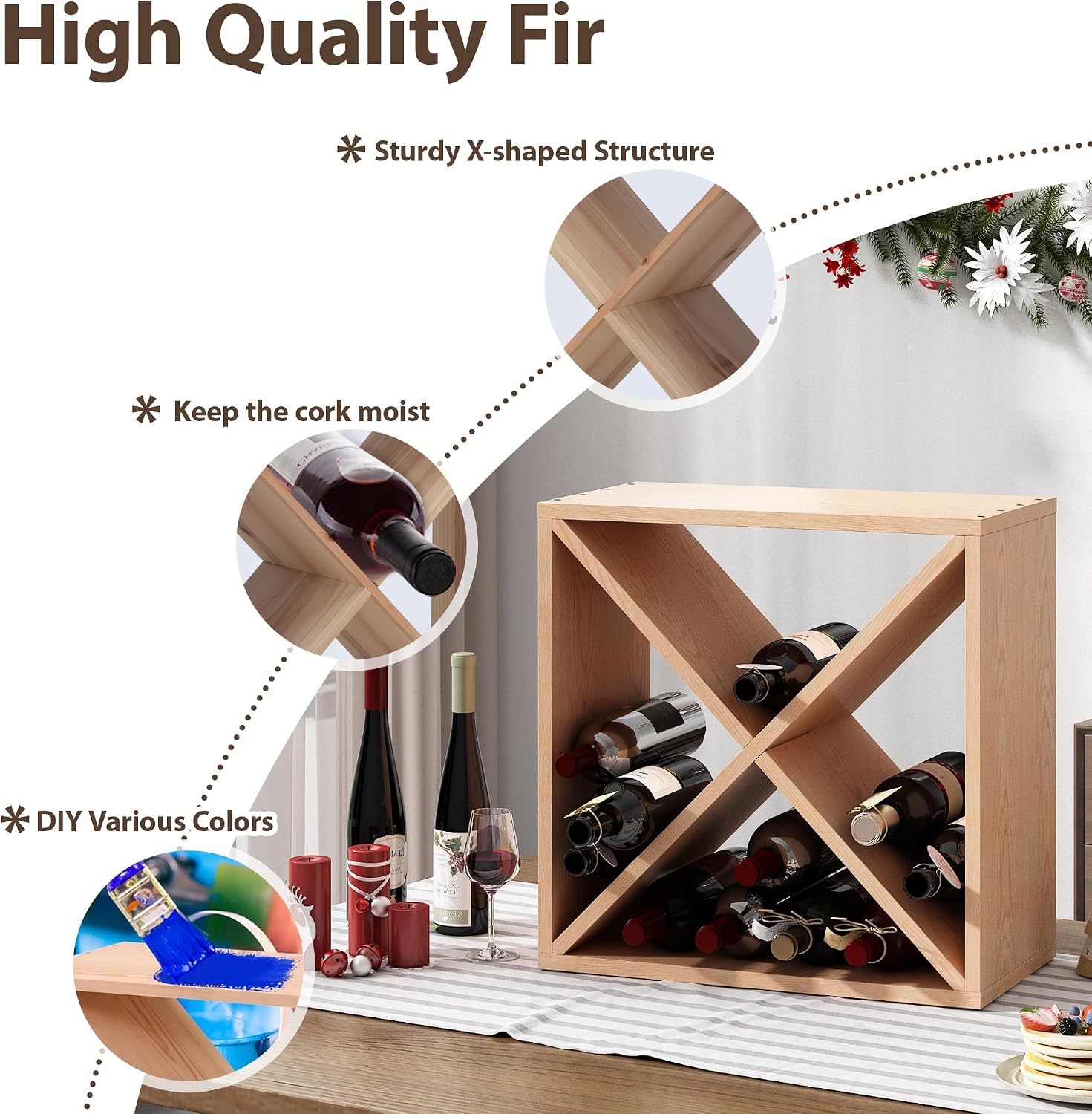 Rak Anggur 96 Botol, Penyimpan - Home Bar Shelf ulasan dan harga