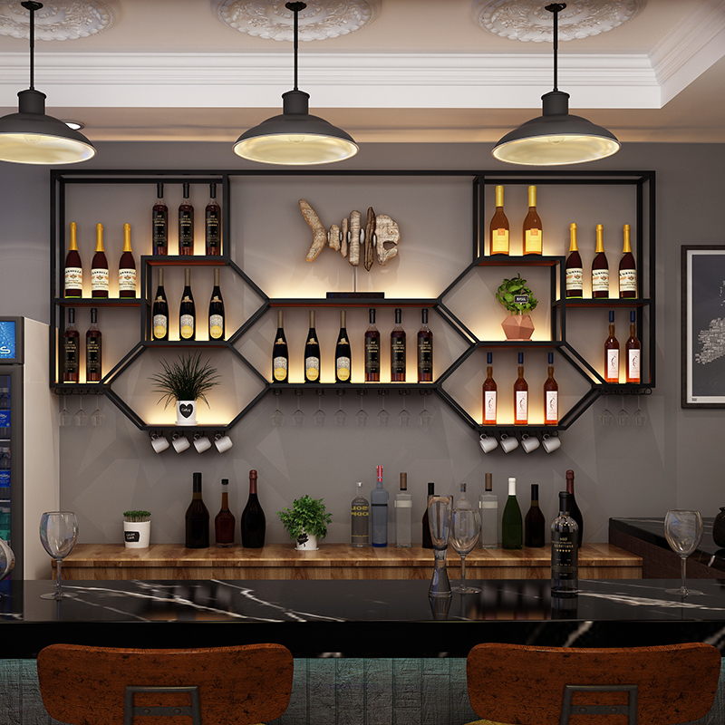 Rak Logam Lemari Anggur Ruang  - Home Bar Shelf ulasan dan harga