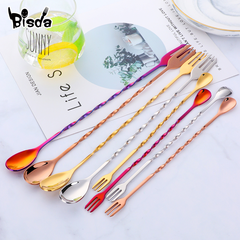 Sendok Bar koktail dengan garp - Bar Spoon Twisted ulasan dan harga